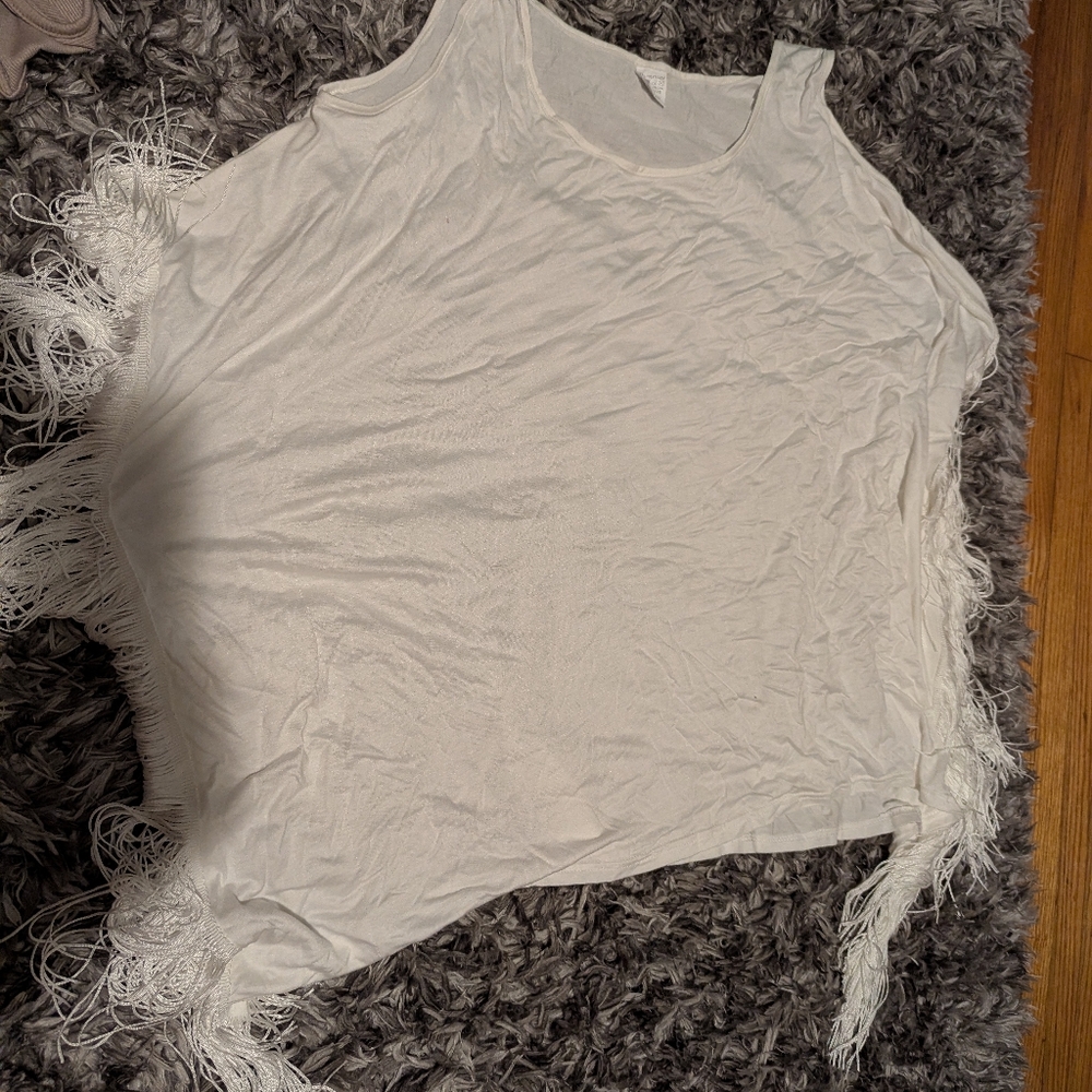 Fringe Detail White Top